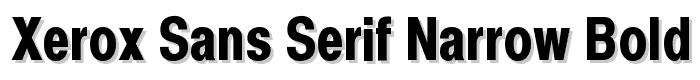 Xerox Sans Serif Narrow Bold font